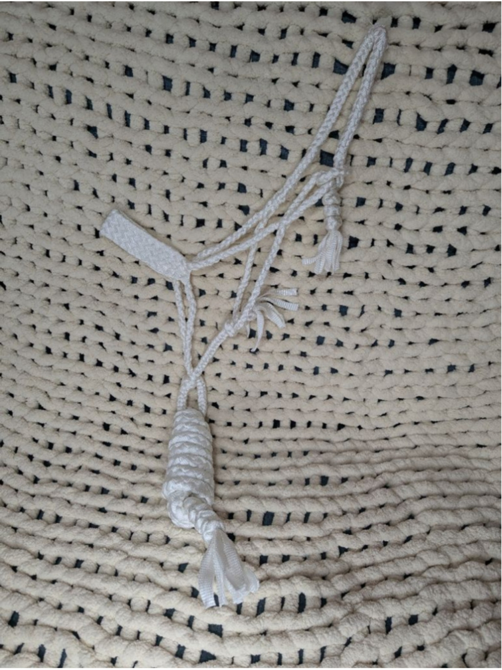 NEW Tacktical Equine Mule Tape Halter & 8' Lead Rope White Rope Halter Horse